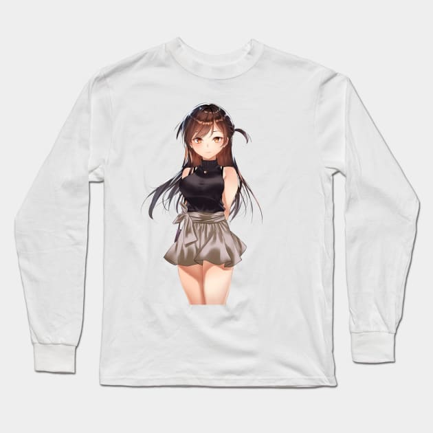 Rent A Girlfriend Anime Chizuru Long Sleeve T-Shirt by Hentai-heaven